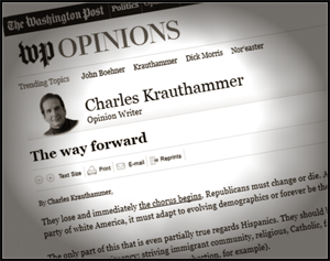 Charles Krauthammer in Washington Post