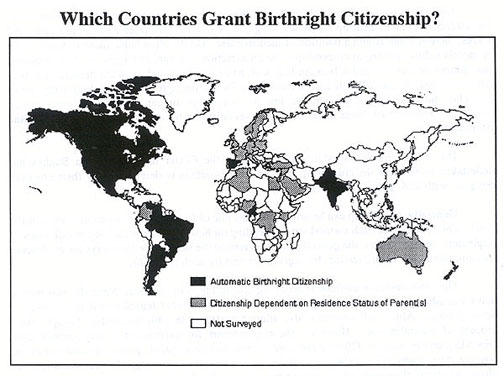 Map: Which Countries Grant Birthright Citizenship?