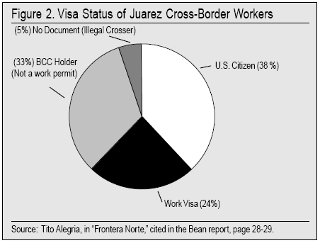 Graph: Visa Status of Juarez Cross Border Workers